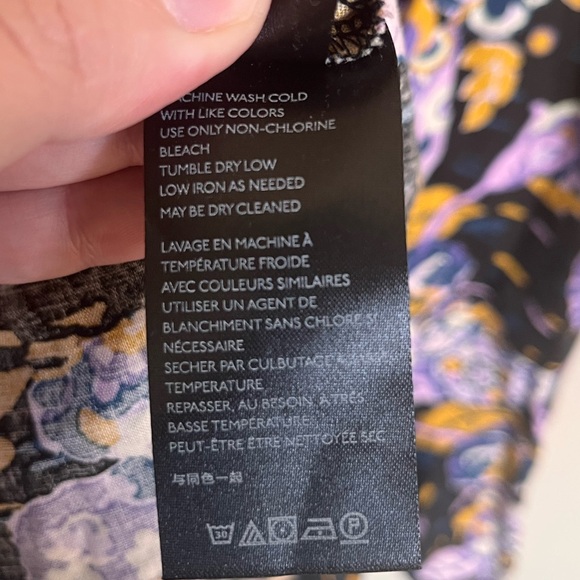 Free People NWT Women's Summer in Tulum Tunic Shirt Top Purple Floral Size Small - Picture 11 of 15